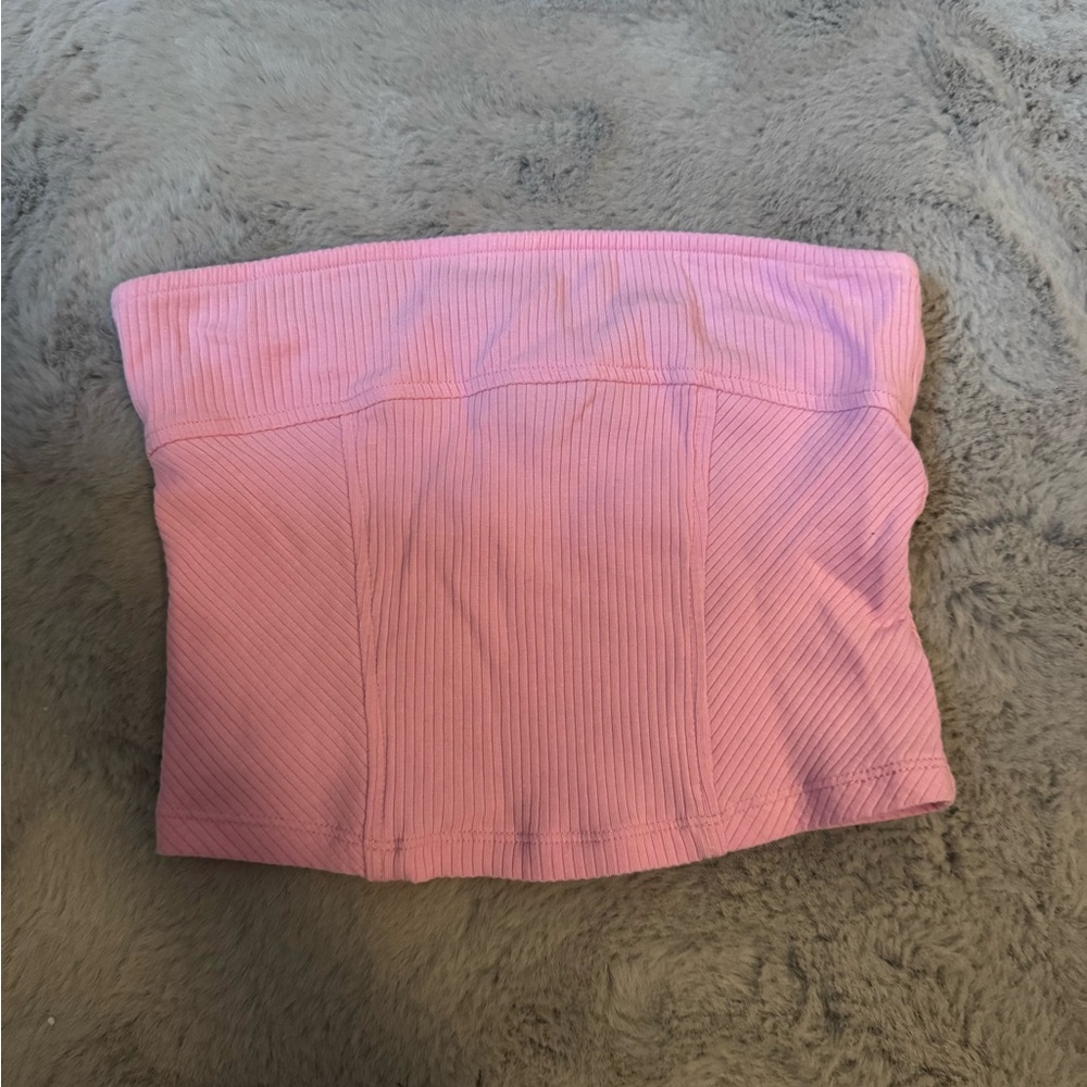 Urban Outfitters Blush Ribbed Knit Top